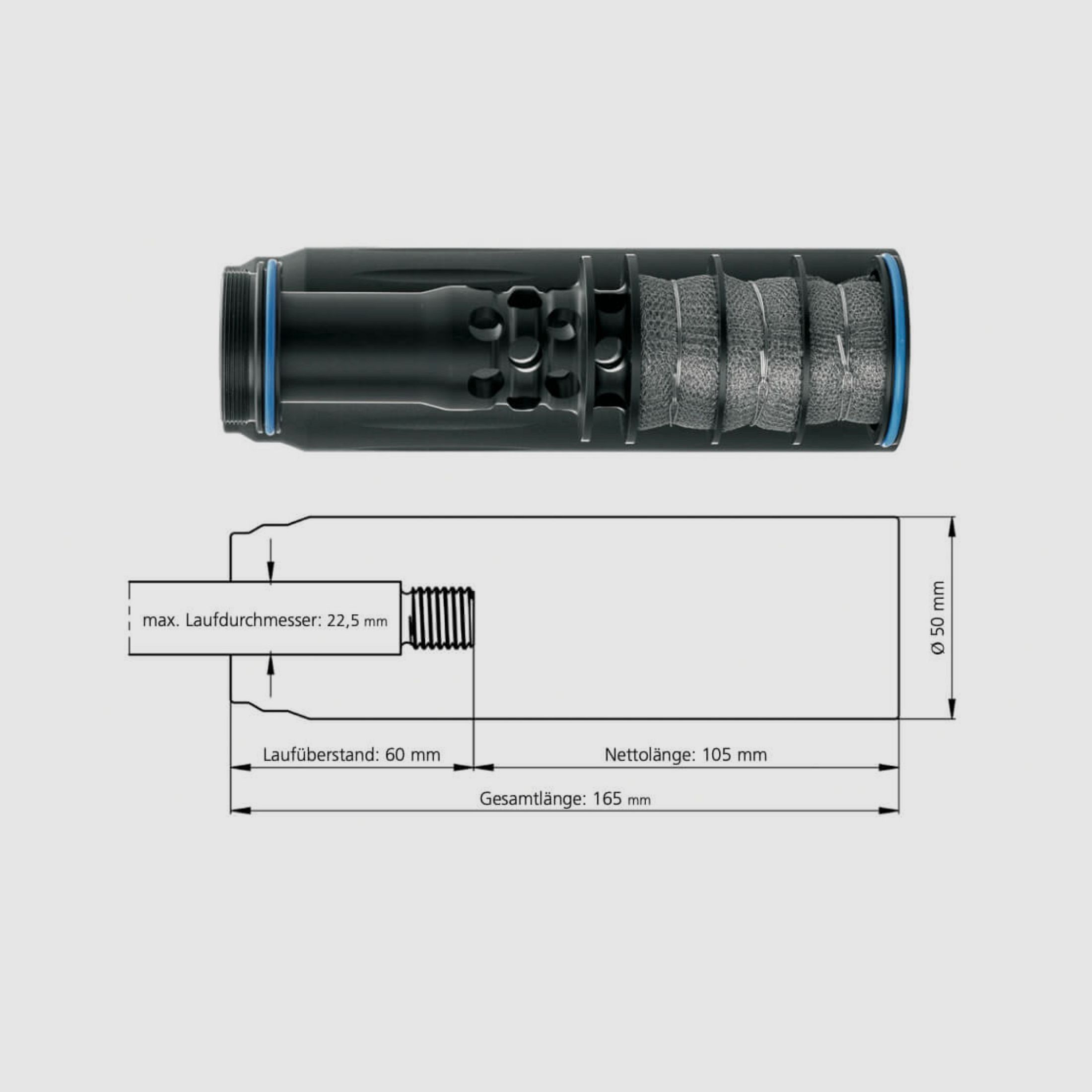 ERA SILENCER Schalldämpfer ERA SOB3D 7,62 - 8 mm mit Era Loc