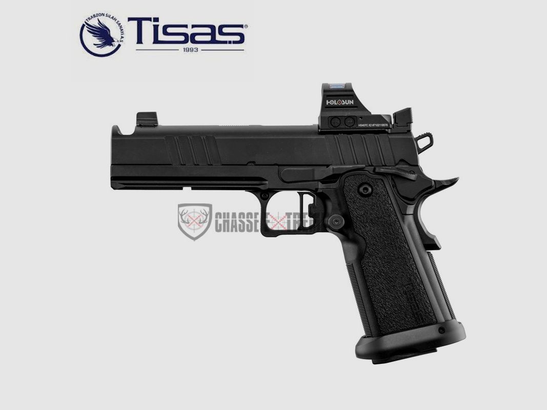 Pistool TISAS 2011 Duty Bull Barrel Comp Kal 9X19mm + Holosun 407C, afbeelding 5 van 7