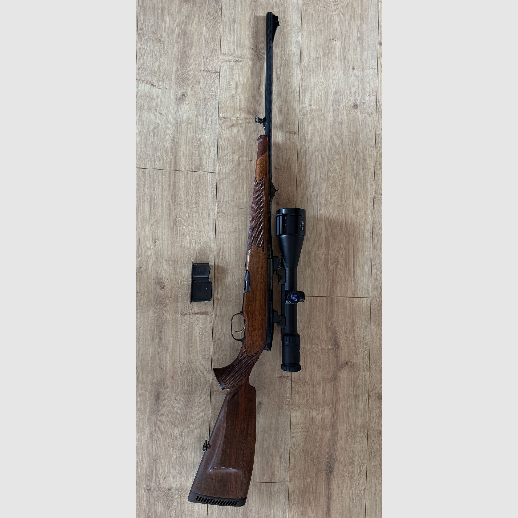 Steyr Mannlicher Luxus Cal. .30-06 Spr. Zeiss Diavari ZM 3-12x56 T* montaggio girevole ripetitore