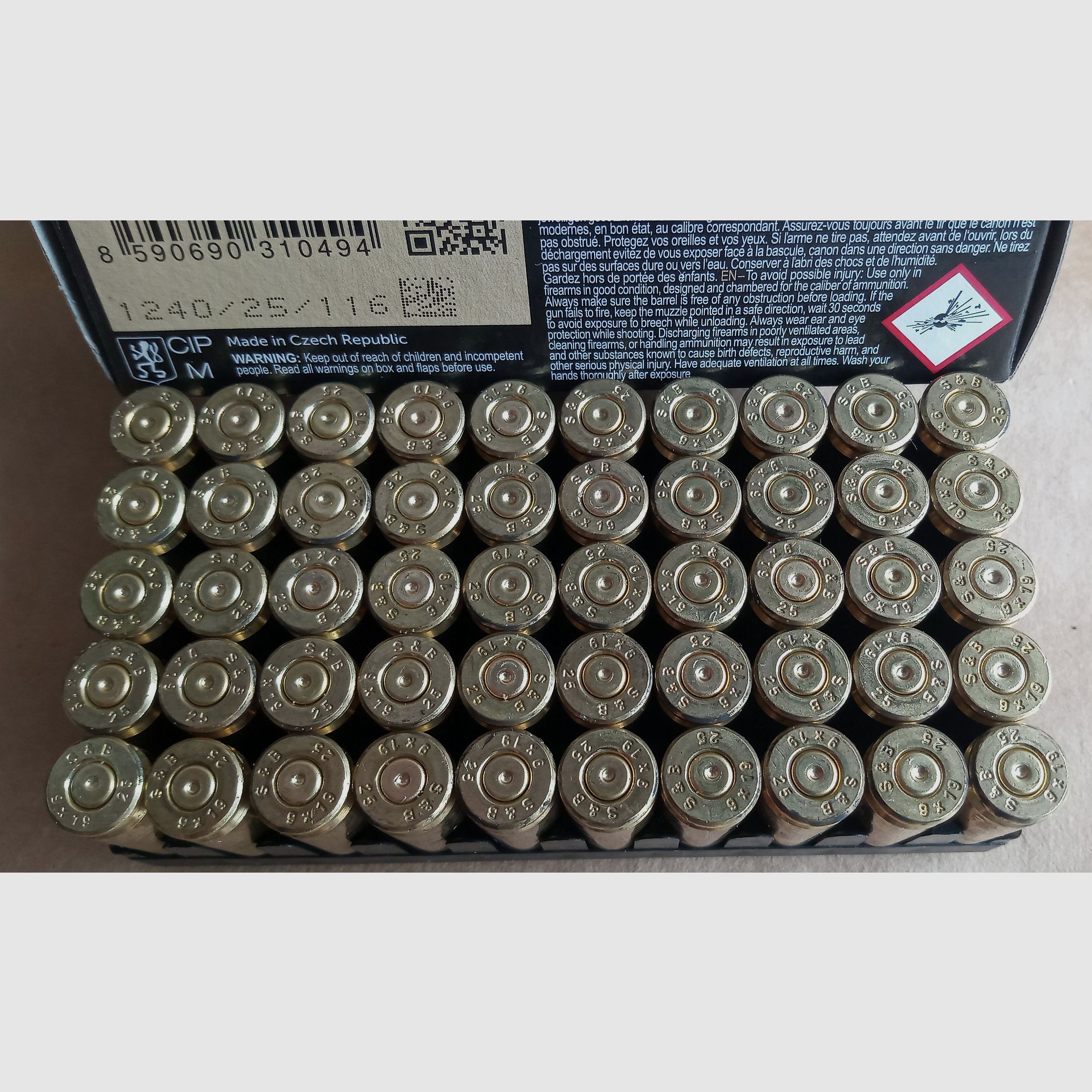 Cartucce 9mm Luger S&B 9x19 mm °°°°°°°°°°°°°°°°°°°°°°°°°°°°°°