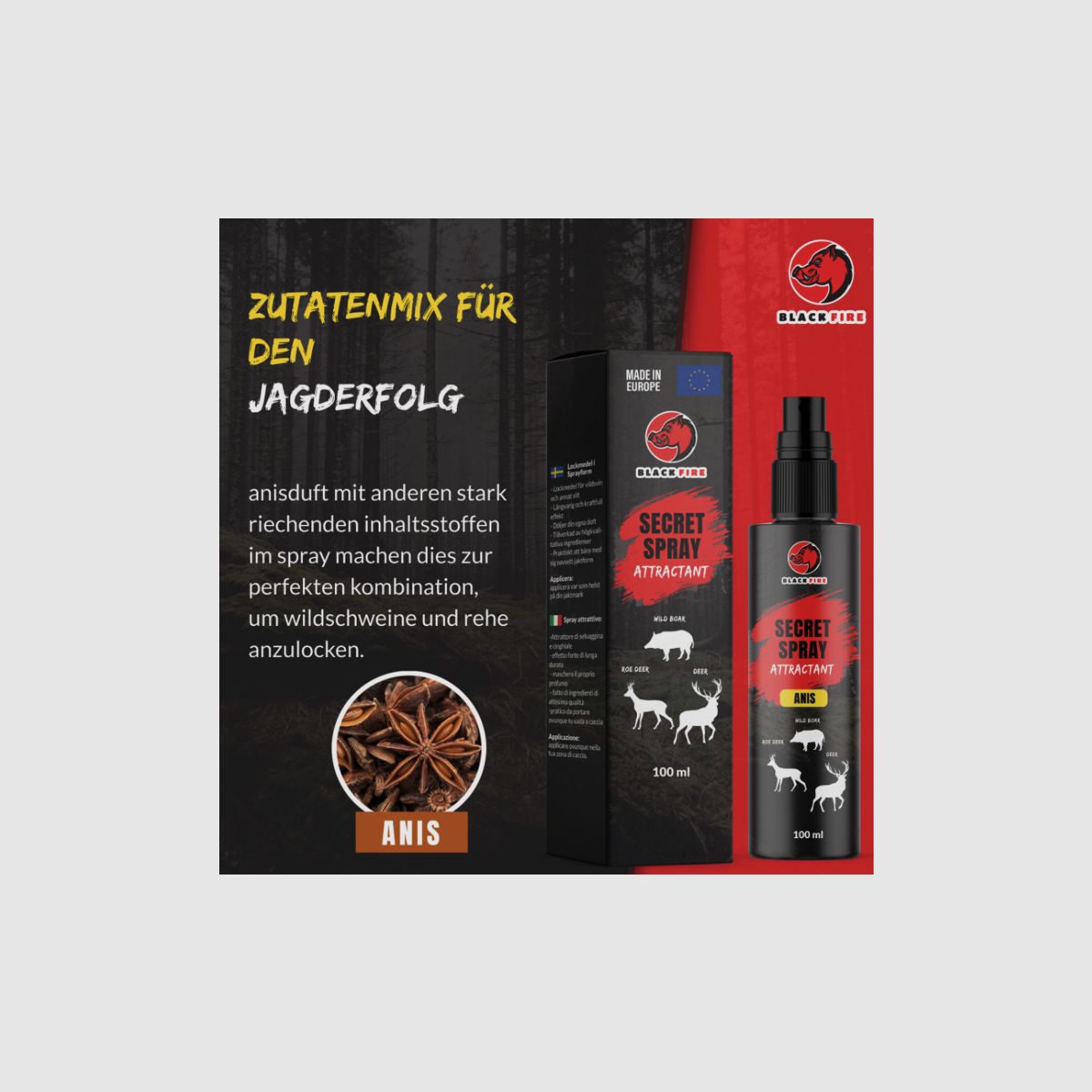 BLACK FIRE Spray ANIS 100ml