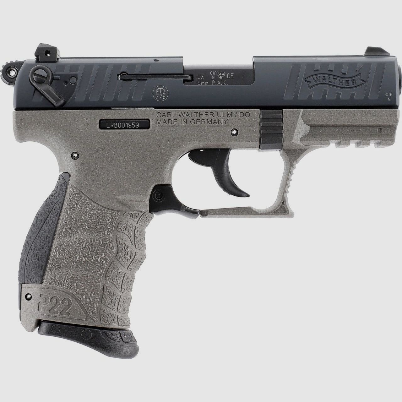 Walther P22Q Schreckschuss Pistole 9 mm P.A.K. Meteor Gray