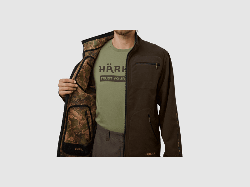 Härkila Kamko Wende-Fleecejacke camouflage - Limited Edition