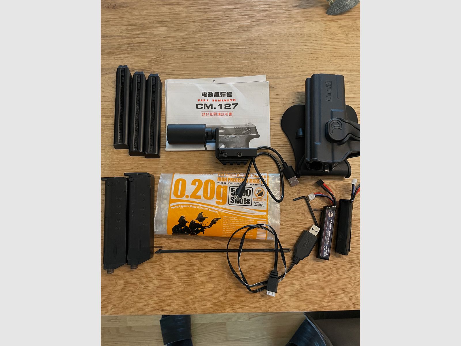 Softair Cyma CM.127 inkl. Tracer und Zubehör