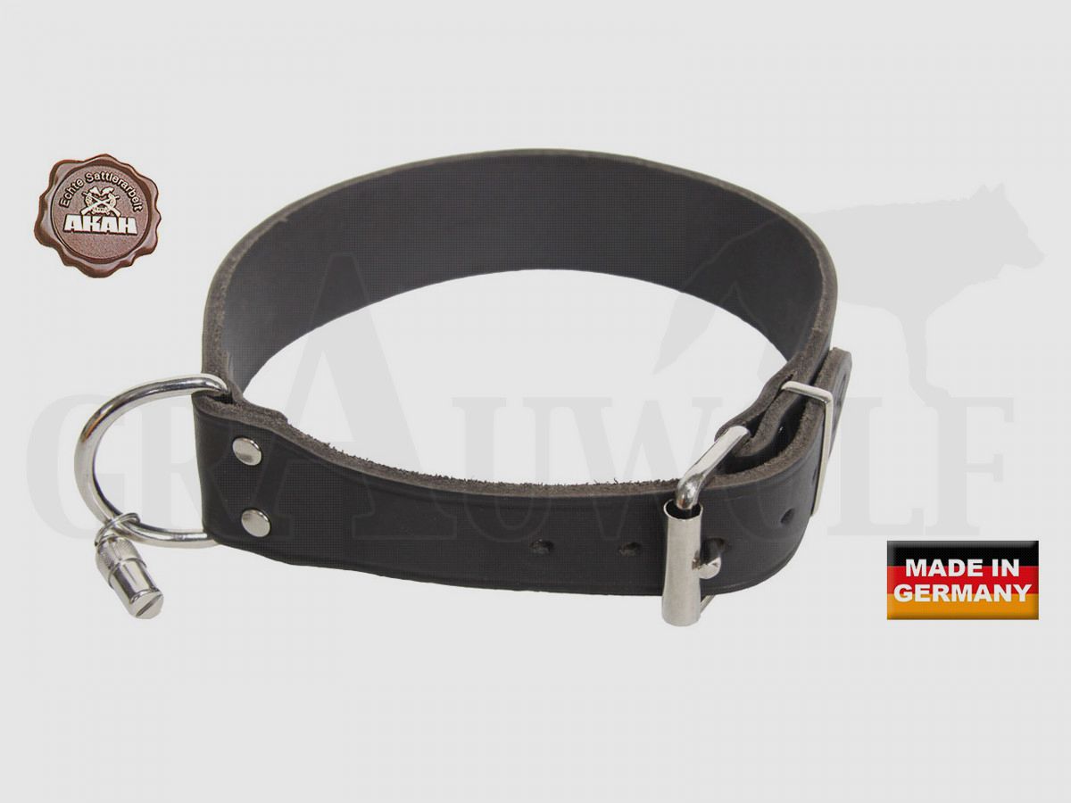 Collare AKAH Rivettato in Pelle di Cavallo Extra Larga 40 cm