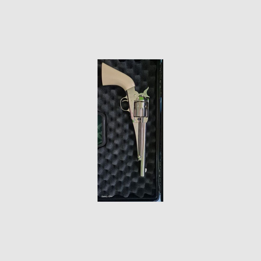 Remington 1875 CO2-Revolver Kal. 4,5 mm Diabolo/Stahl-BB nickel/Elfenbein-optik Vollmetall