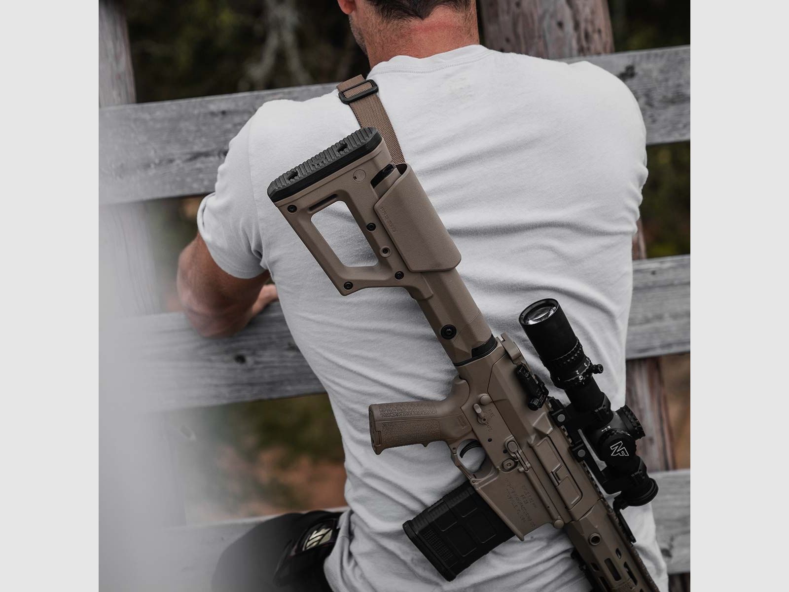 Magpul PRS Lite Stock, adjustable buttstock for AR15/AR10