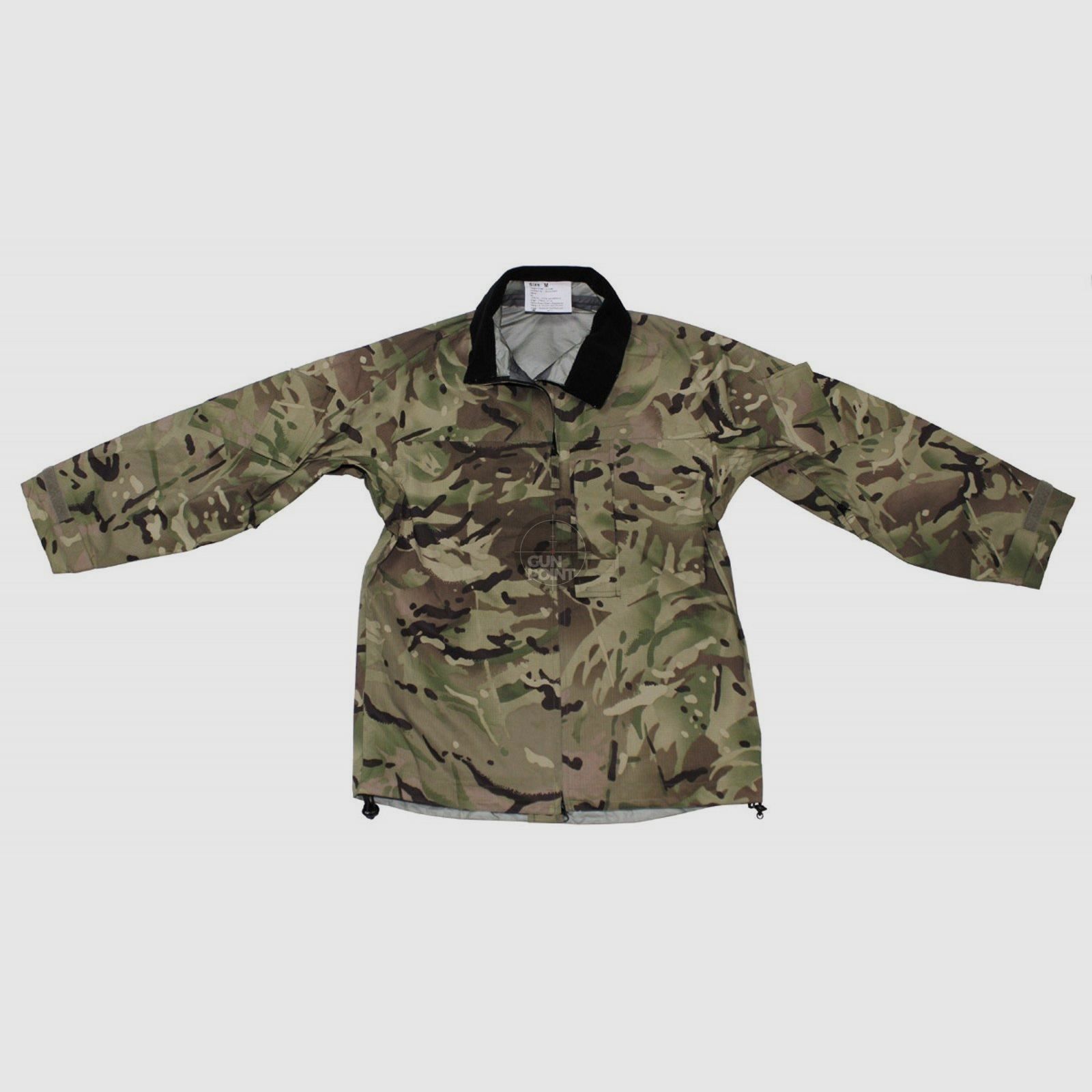 Veste imperméable britannique, légère camouflage MTP, d'occasion.