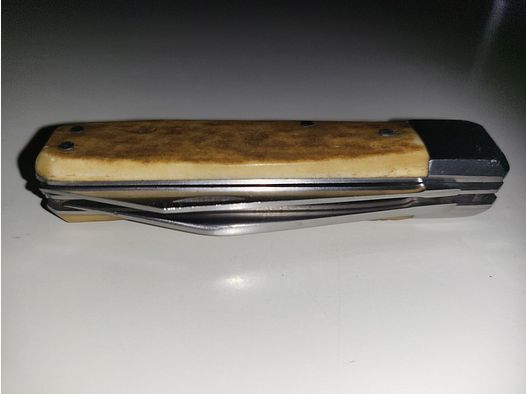 GML Leegebruch Jagdtaschenmesser – Handarbeit – Echtes Hirschhorn – DDR Rarität