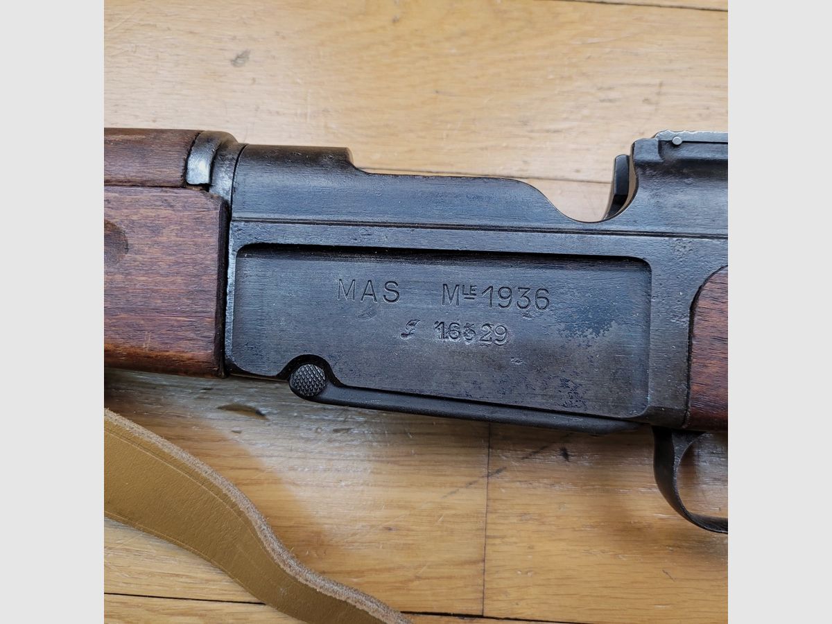 Ottimo fucile MAS 36 di secondo tipo – Calibro originale 7,5×54 MAS – Non monomatrico – Bella canna – Cinghia – Clip disponibili – Ottimo pezzo per TAR – TBE, immagine 17 di 25