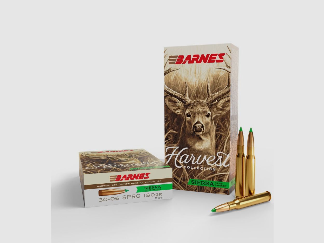 Barnes Harvest Collection .30-06 Sprg. 11,7 g / 180 gr Sierra Tipped GameKing Jagdmunition – 20 Stück #32403