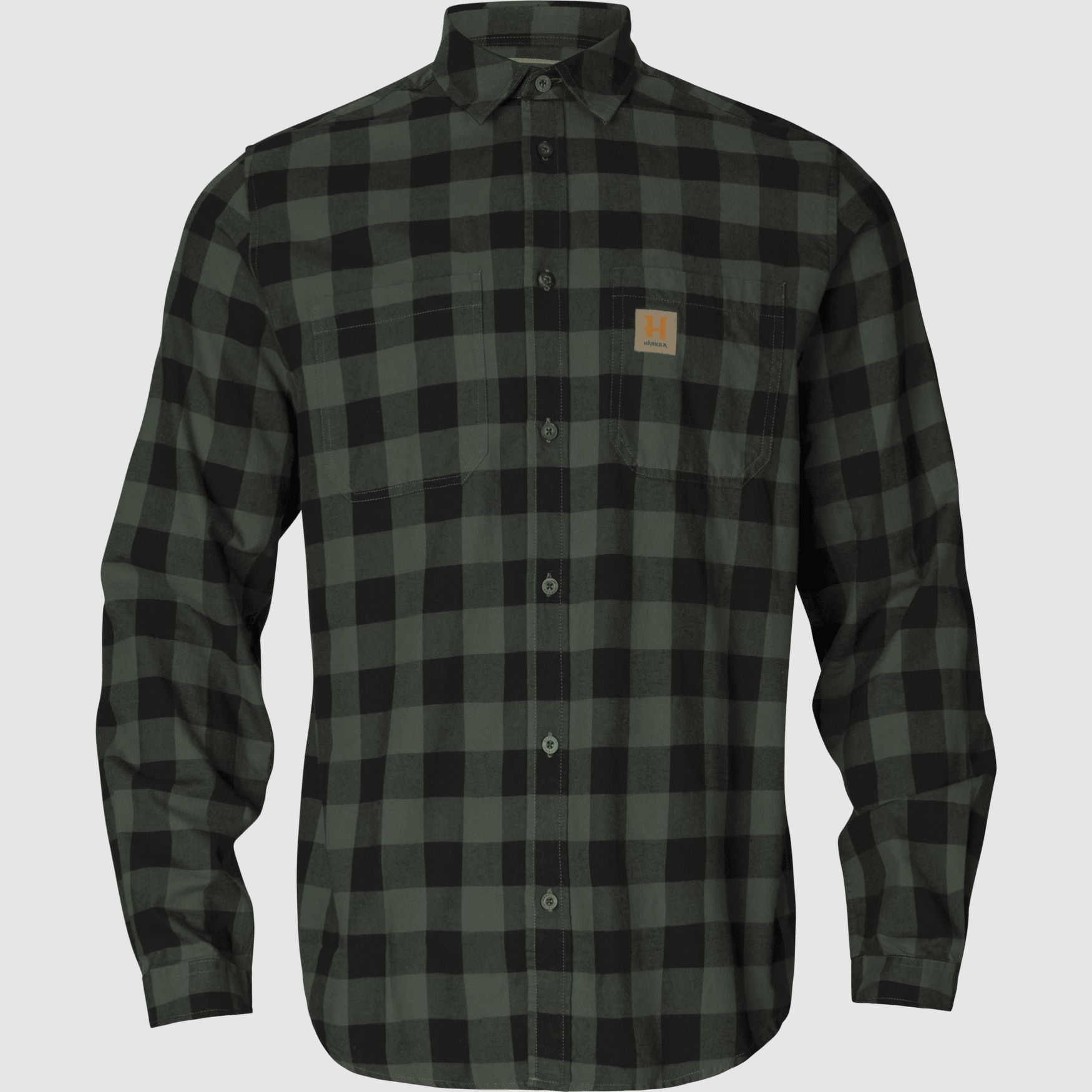 Härkila Skandynawskie L/S Shirt Mężczyźni Zielona Kratka 2XL
