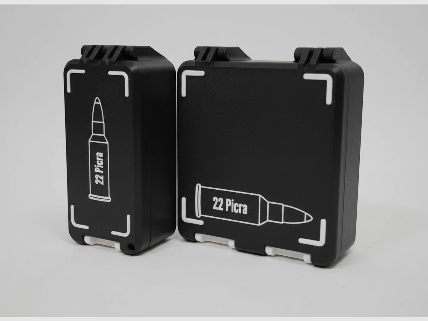 Filamelt Munitionsbox / 22 Picra / 'Klapp- / Rastdeckel' / Patronenbox, Ammo Box