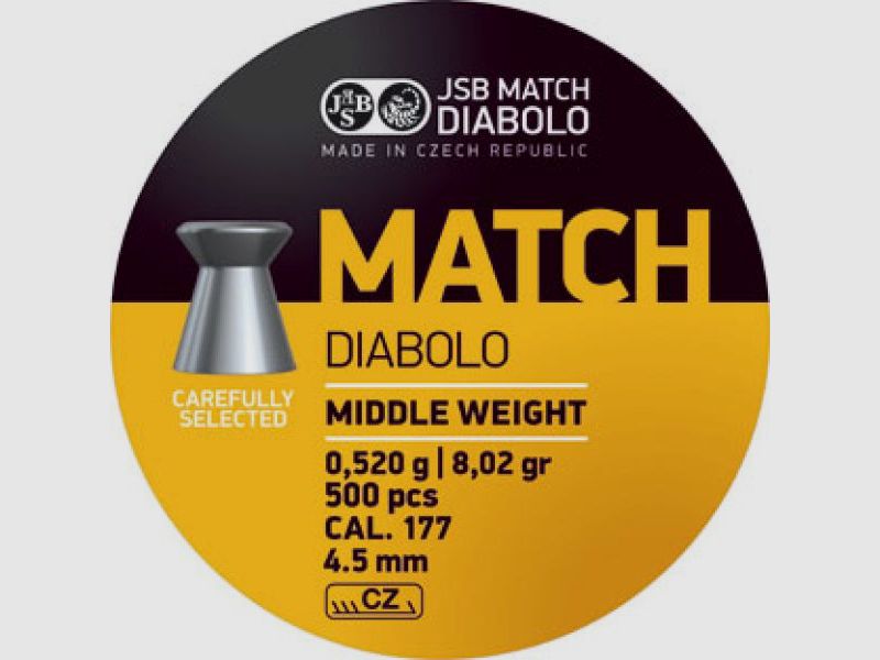 JSB Match Diabolo, 0,520g, 5000 disparos, cal. 4,5mm