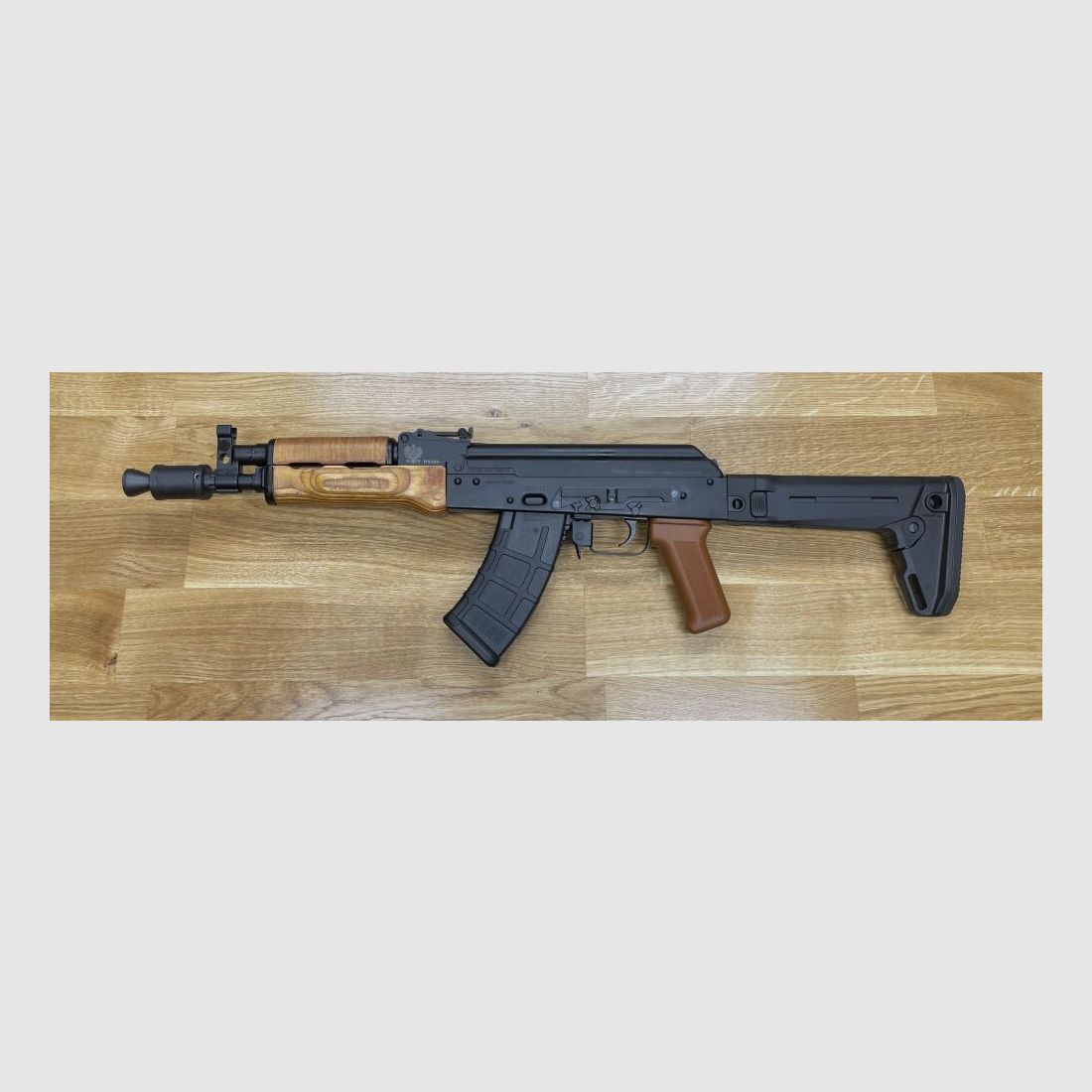mit Magpul Klappschaft WBP Mini Jack - halbautom. Pistole 7,62x39 mit Magpul Zhukov-S Klappschaft - Made in Poland - System AKM AK47 AK74 Mini Jack