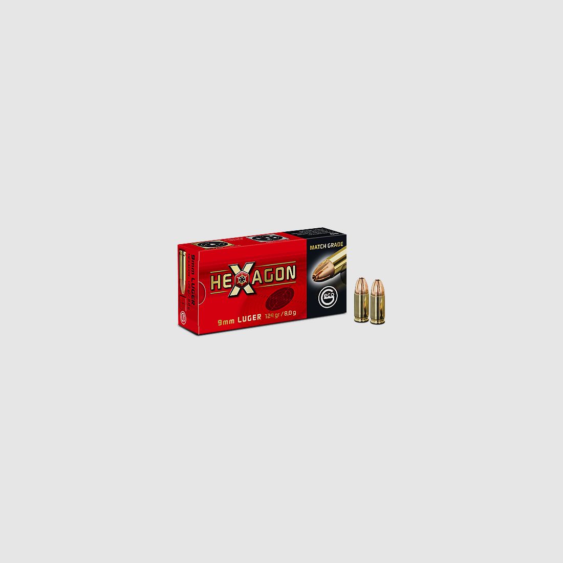 GECO HEXAGON 9x19MM -124 GRS. - 50 SCHUSS