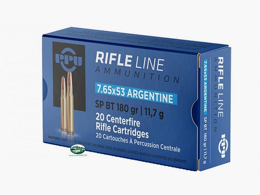 PPU PRVI PARTIZAN Munition Kal. 7,65X53 Argentinien SP BT 180gr