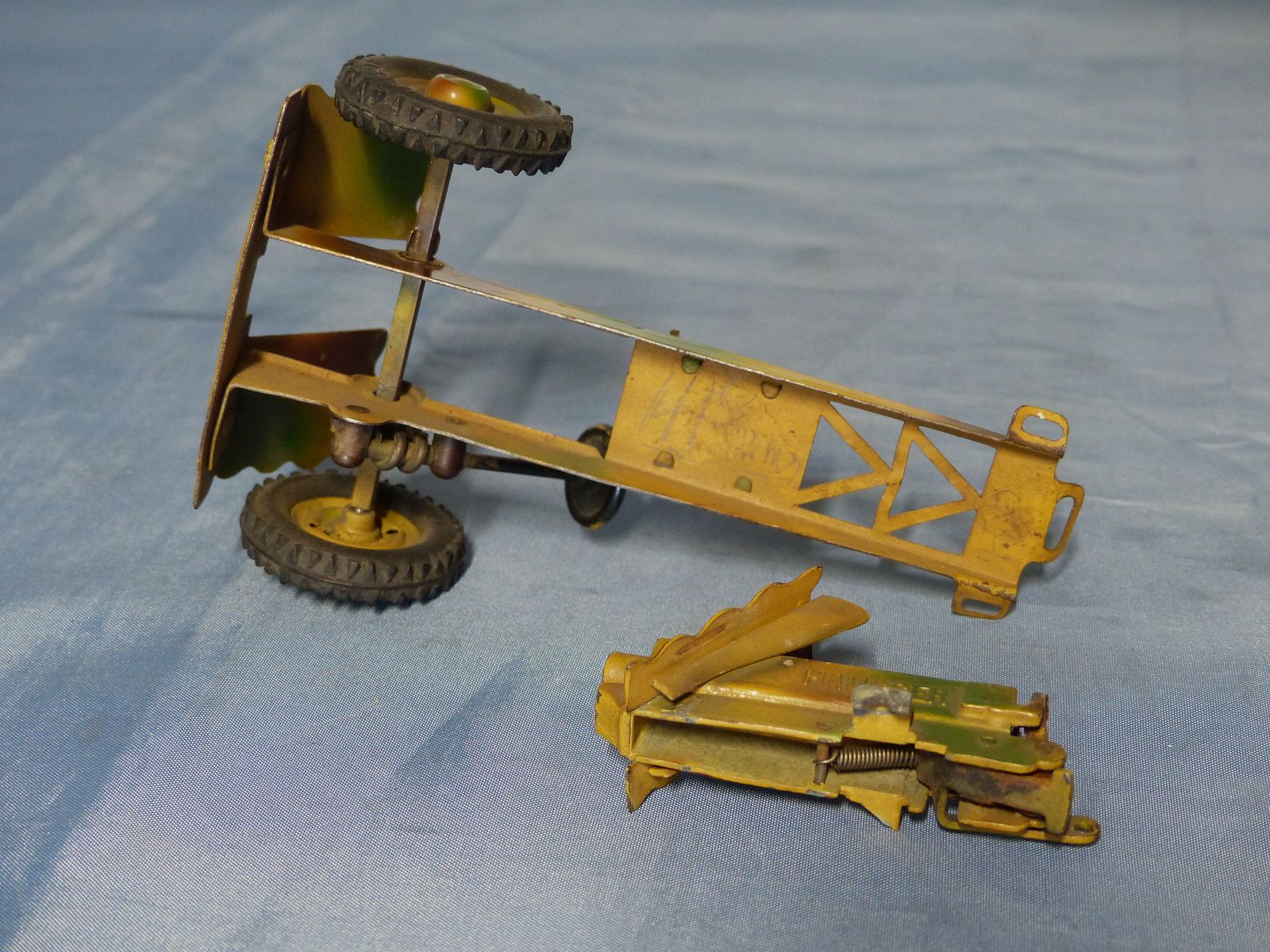 Blechspielzeug Hausser Elastolin Mörser Wehrmacht WK II WK 2 um 1937