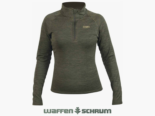 HART Langarmshirt Camiseta Trail mit Zip Grün