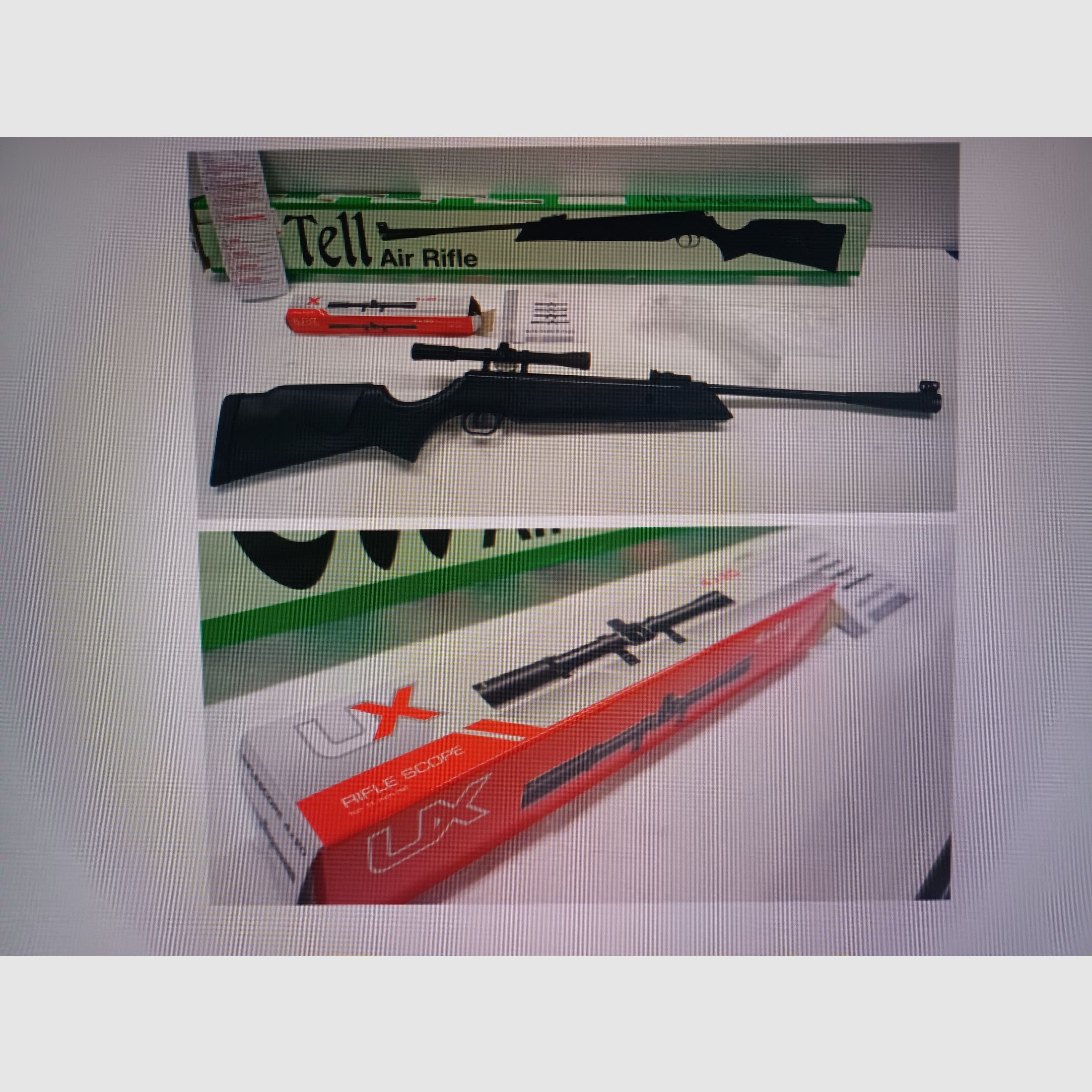 TELL 220 luchtbuks __ OVP __ kal. 4,5mm (.177) __ LB + richtkijker - NP 259,-€, afbeelding 1 van 3
