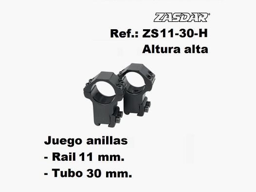 Zasdar Montage Höhe Hoch Ø30 mm Schiene 9-11 mm