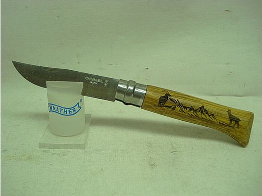 Coltello No 08 - motivo di camoscio intagliato