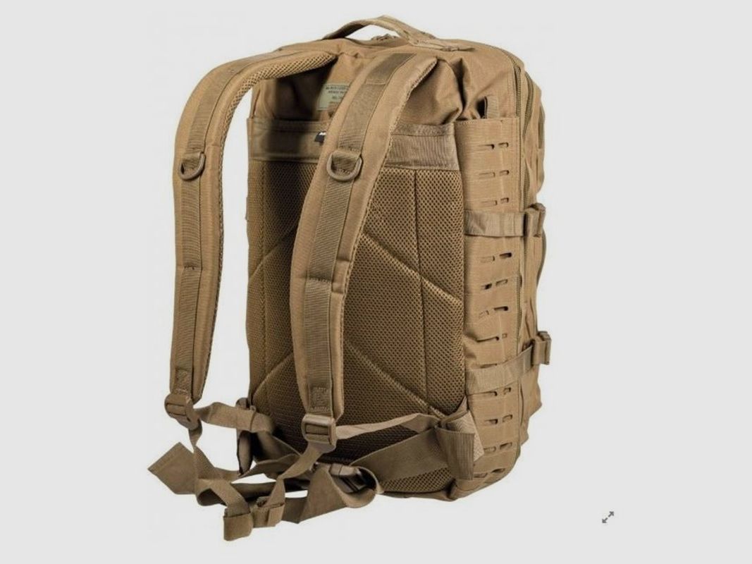 Mil-Tec US Assault LG 36 L Laser Cut Coyote Rucksack, Bild 2 von 2