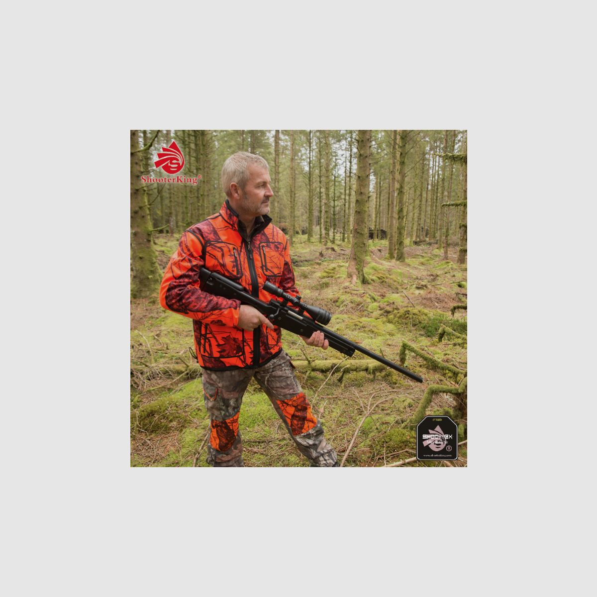 SHOOTERKING Softshell Herren Jacke 2 in 1 Mossy Blaze Orange
