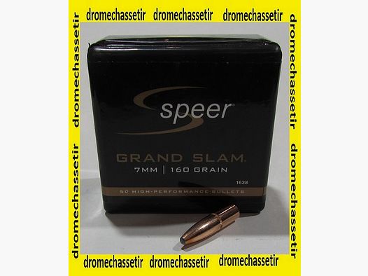 Caja de 50 balas Speer cal. 7mm de 160 granos Grand Slam Soft Point, ref 1638