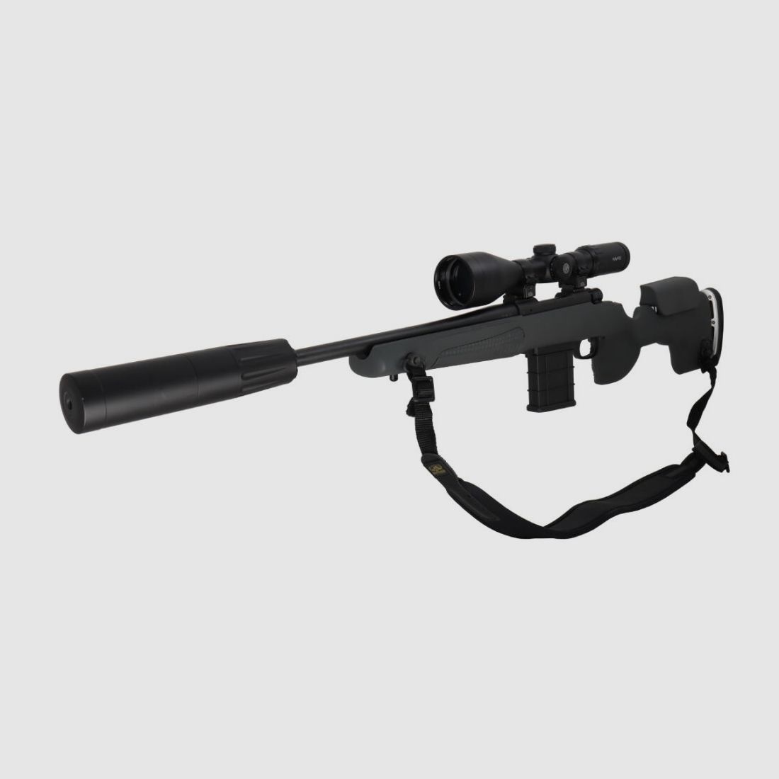 Howa M1500 GRS Fenris culata, cargador intercambiable, paquete completo con visor 3-12x56, silenciador, montajes