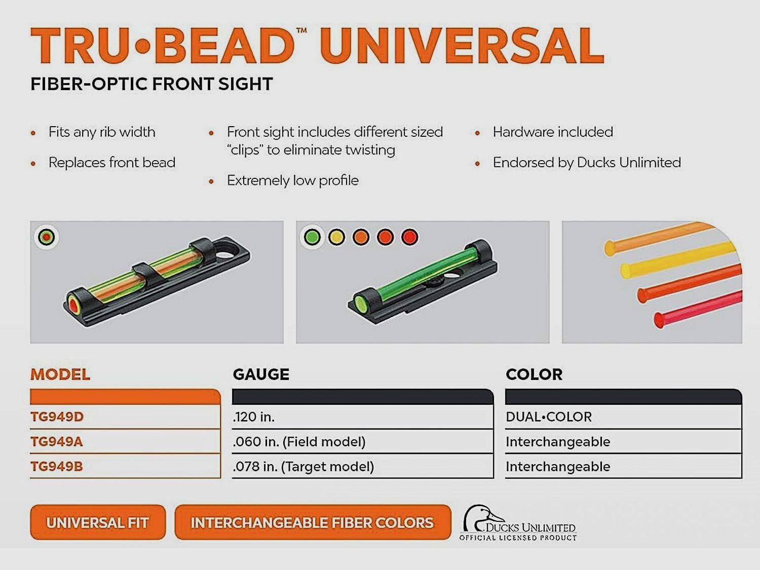 GUIDON UNIVERSALE TG949B .078″- Truglo, immagine 2 di 6