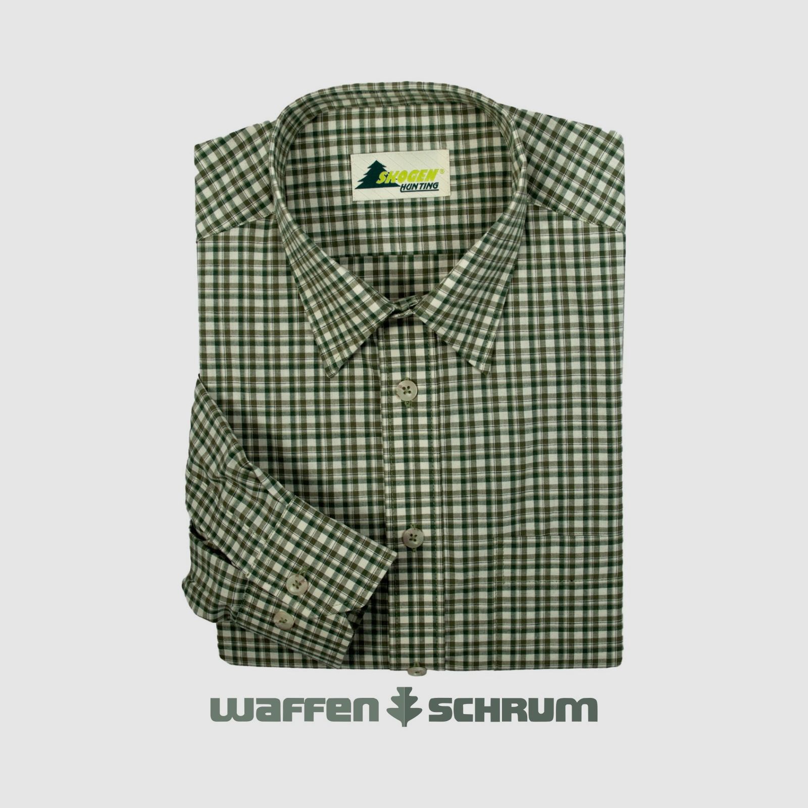 Camisa Skogen Hemd Kent Cuadro Oliva