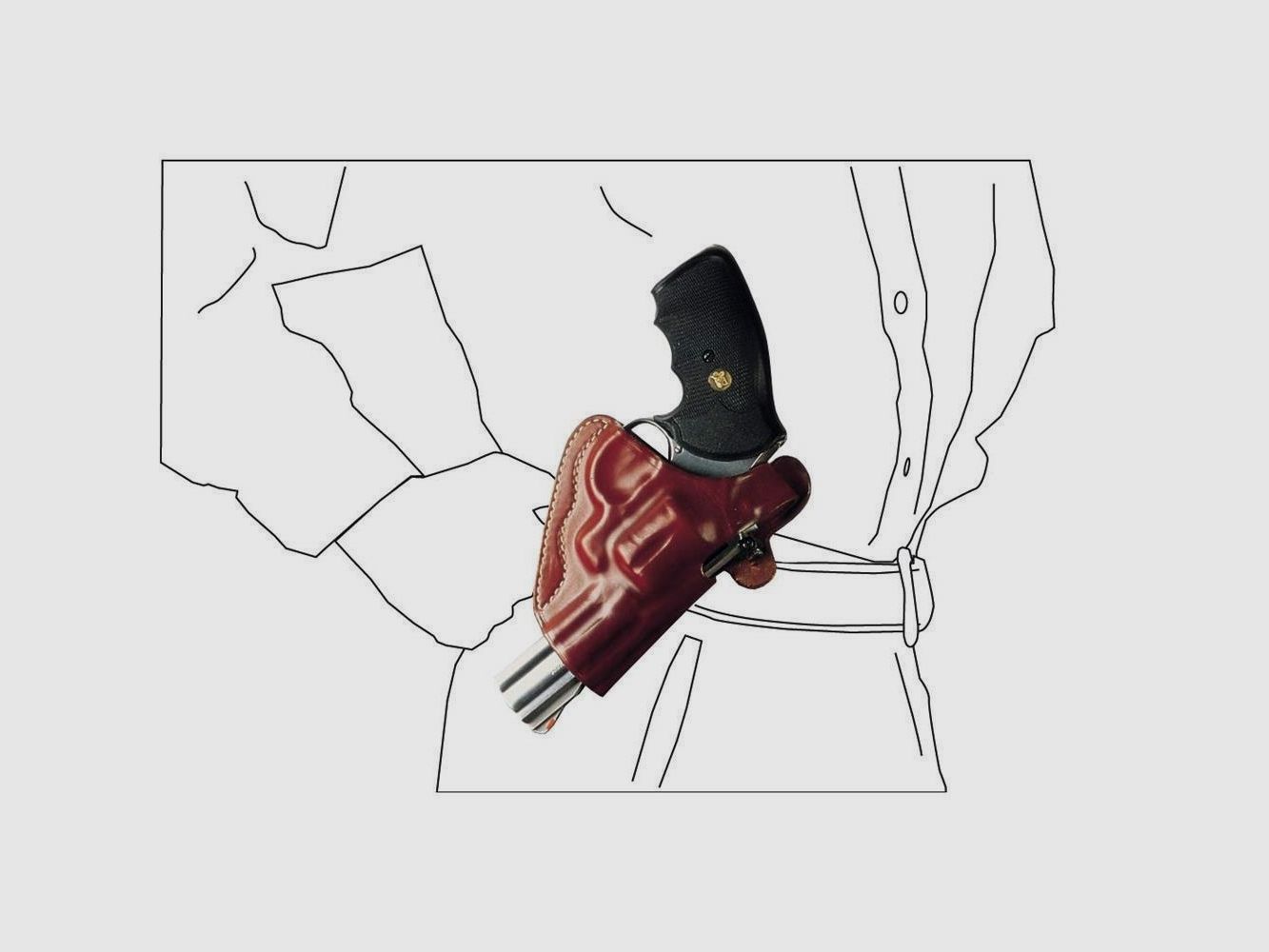 Mehrzweck-Schulterholster/Gürtelholster "Miami" für Revolver