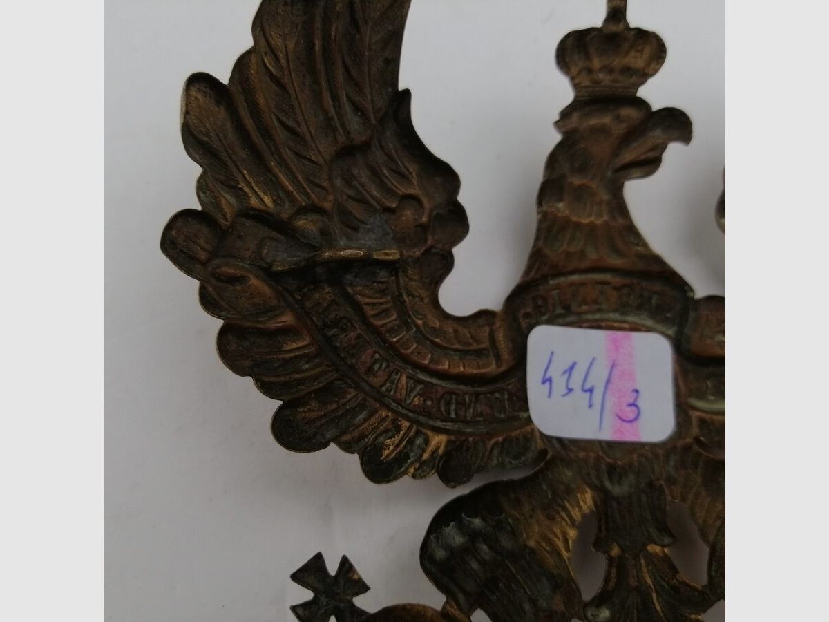 Sehr schöne preußische Pickelhaube-Plakette Modell 1895 – Truppe – Ausgezeichneter Zustand – 100% original, Bild 5 von 6