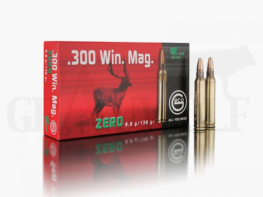 .300 Winchester Magnum 136 gr / 8,8 g Geco Zero Bleifrei Patronen 20 Stück