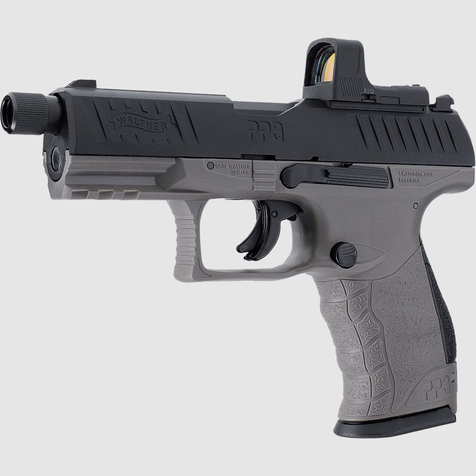 WALTHER PPQ M2 Q4 TAC Combo 4.6" Set Luftpistole + Leuchtpunktvisier