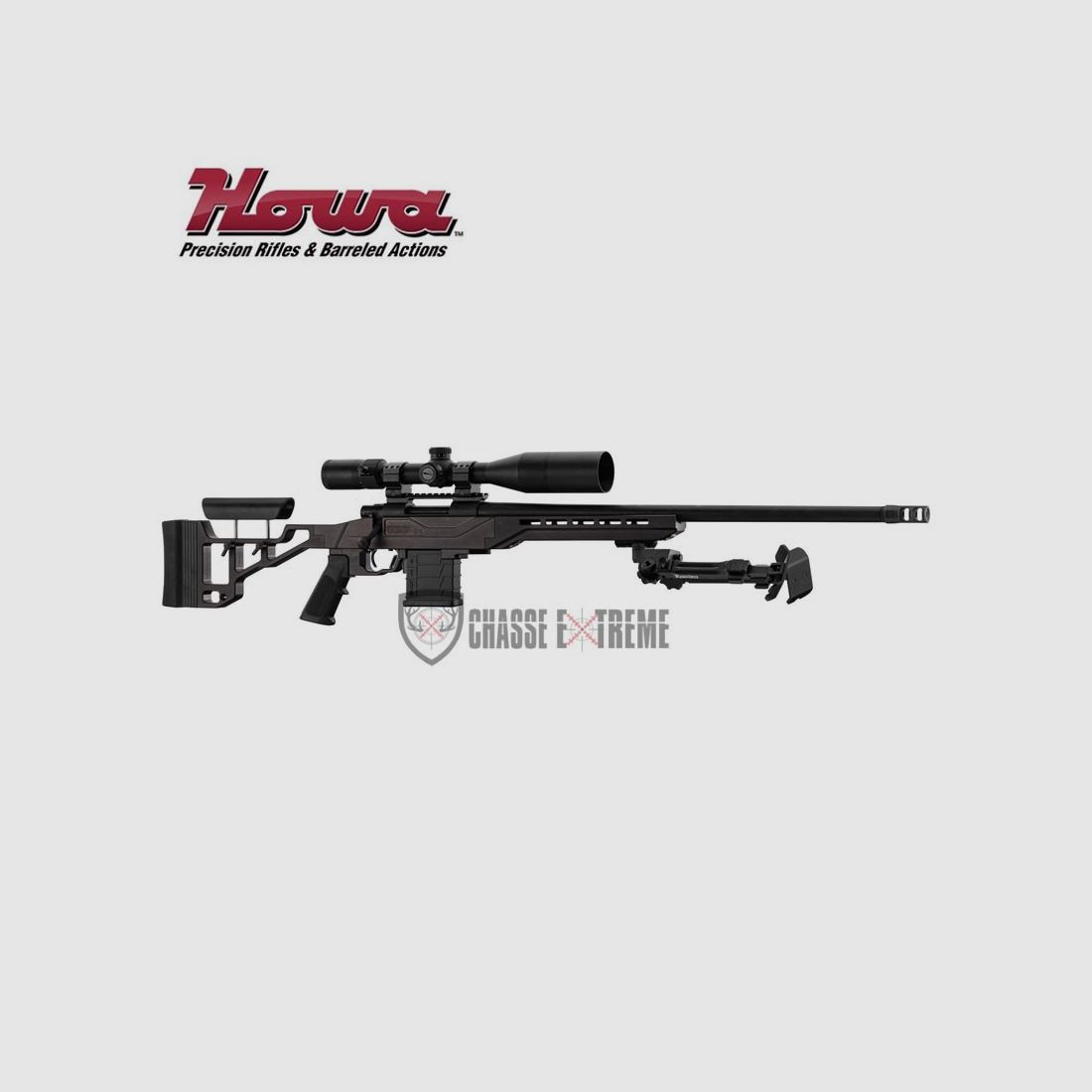 Pack HOWA 1500 Chassis TSP-X Kal. 308 Win + Zielfernrohr MICRODOT + Schweres Zweibein + Waffenkoffer, Bild 2 von 8