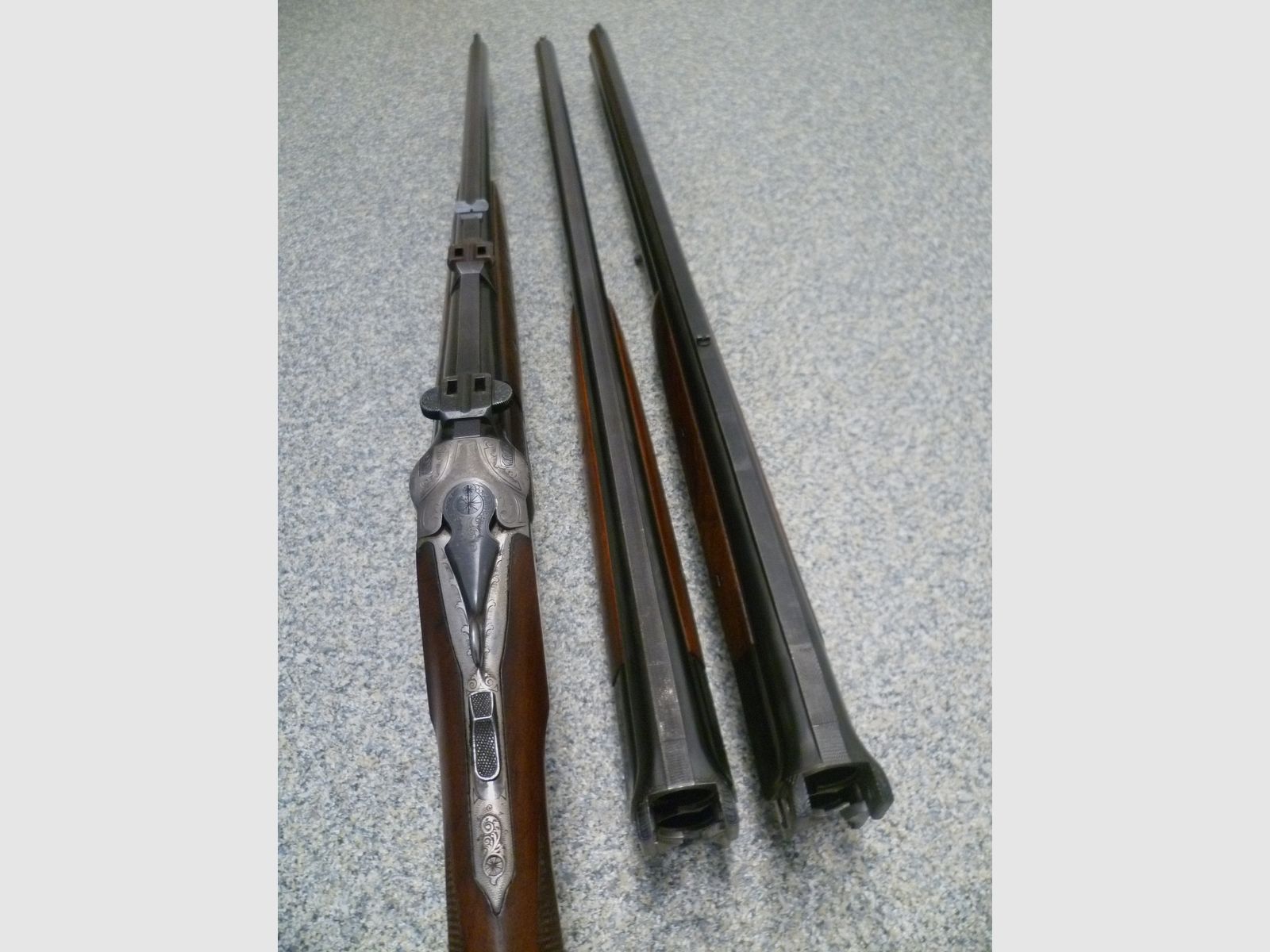 Bockbüchsflinte mit 2 BDF-Austauschläufen Merkel/Bühag/Adamy 8x57IRS & 12/70 sowie 12/70