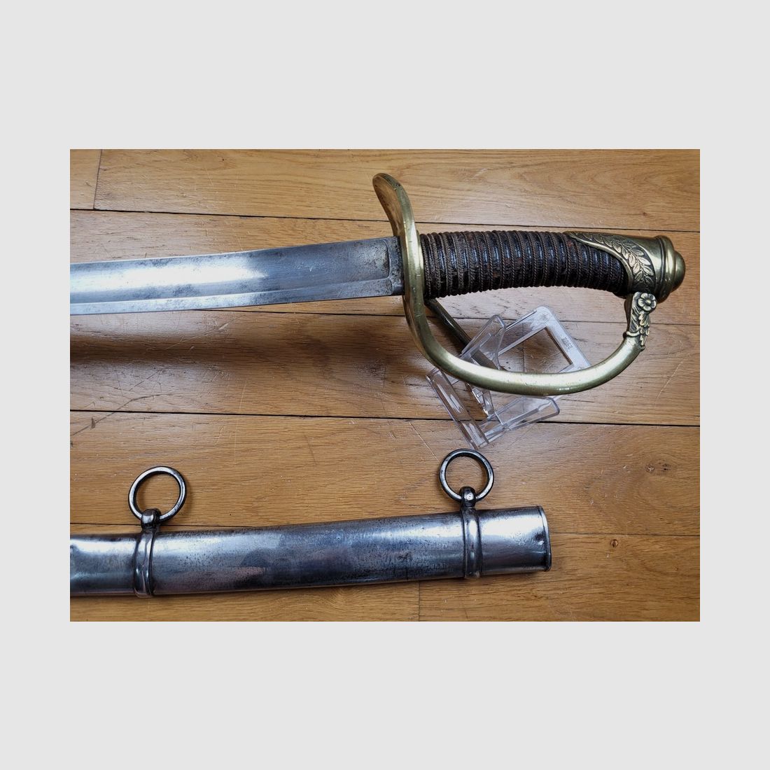 Säbel Offizier der leichten Kavallerie Mod. 1822 unmodifiziert 1882 Klingenthal 1831 – 9. Jäger zu Pferd Futteral der Vorschrift 1822 – TBE, Bild 9 von 27