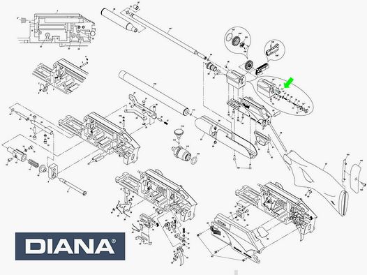 O-Ring fĂĽr KugelfĂĽhrung Diana Pressluftgewehr P1000 Kaliber 5,5 mm