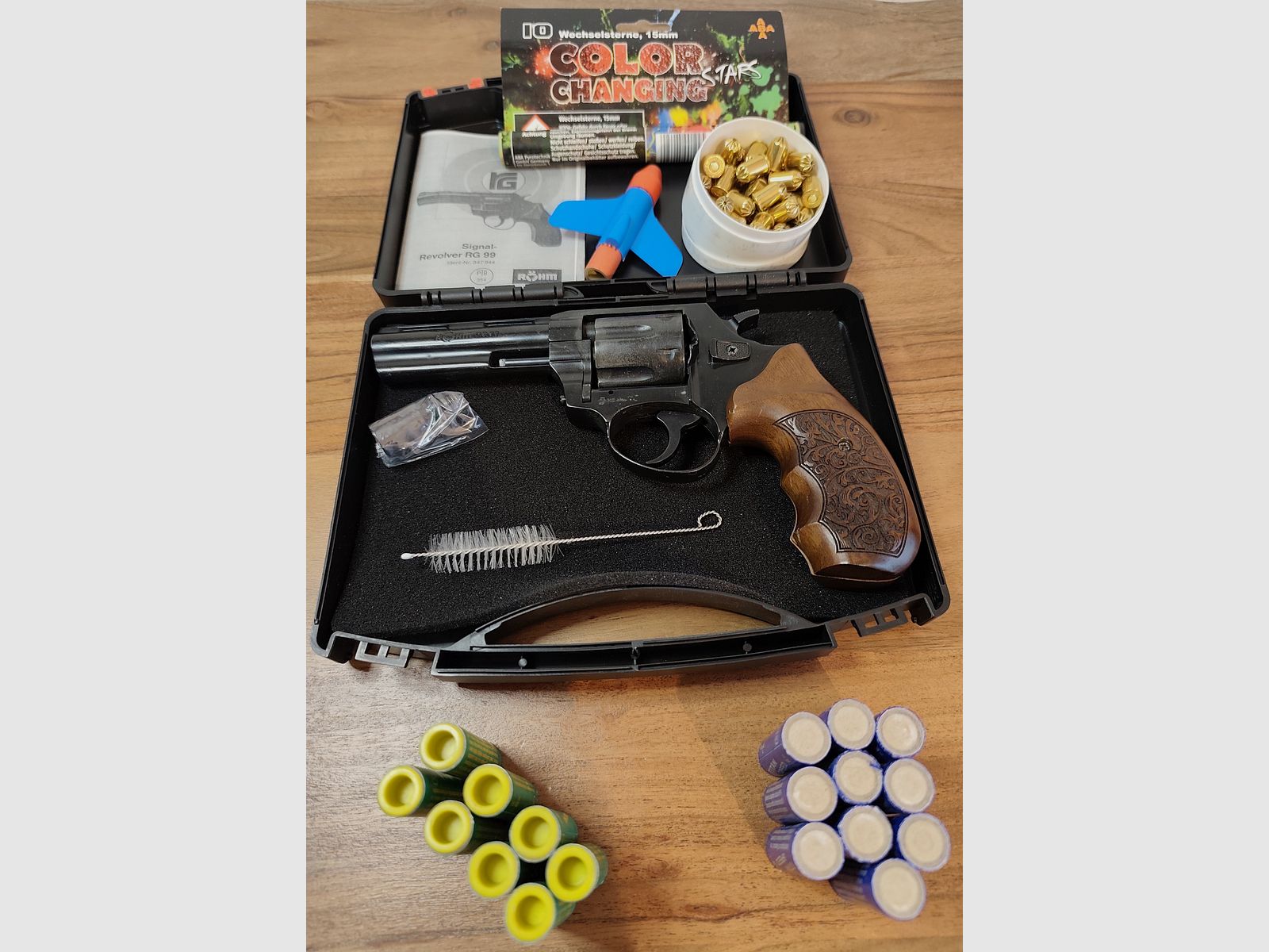 Röhm RG 99 nera vecchia PTB 452 del 1994 + munizioni ed effetti pirotecnici