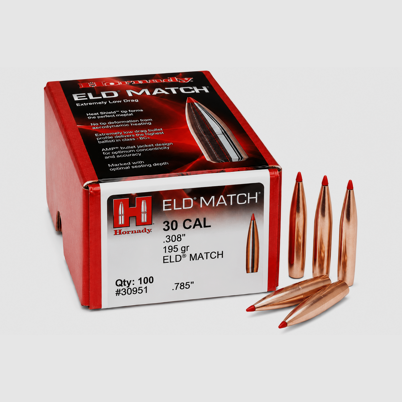 Hornady Geschoss .30 Cal. – ELD-Match 195grs. – 100 Stk.