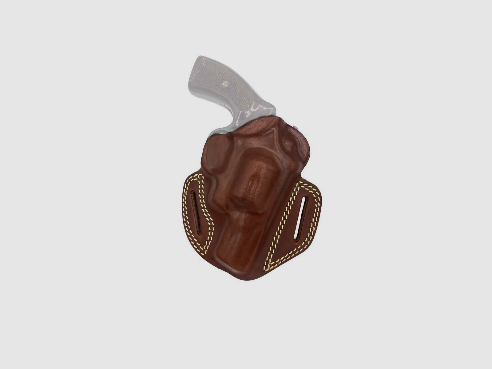 Pancake Lederholster für Revolver 2 1/2" S&W K/L Frame,Colt,Ruger,Korth,Taurus,HW 357,Zoraki R1/R2 Braun Rechtshänder