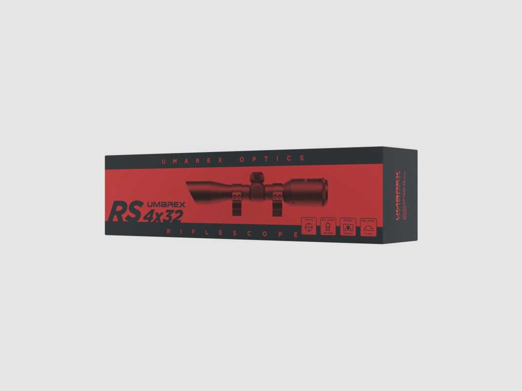 Lunette de tir Umarex RS 4x32 Compact avec anneaux de montage Ø 25,4 mm