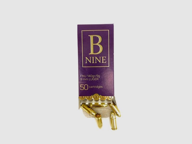 B-Nine 9X19 140GR FMJ Munition