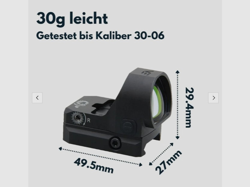Vector Optics SCRD-M36 Frenzy-X 1x22x26 MOS Multi Reticle - Leuchtpunktvisier