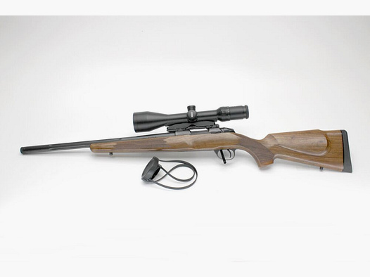 Rep. Büchse Sako 85 Varmint Kurz kannelierter Lauf Meopta 3-12x56 auf Dentl .222Rem