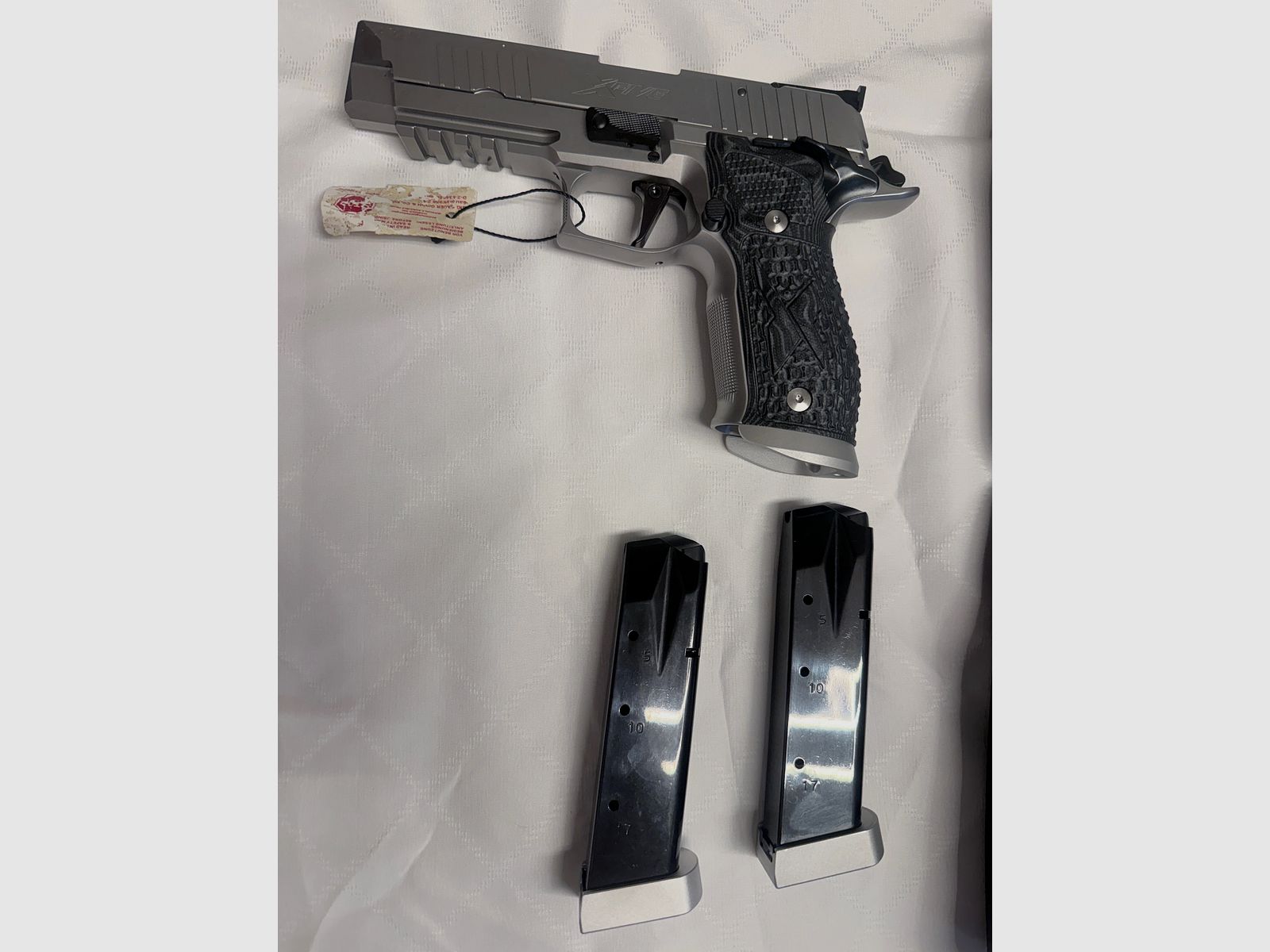 SIG Sauer P226 X-Five Supermatch SAO 9×19 – unused – Made in Germany (Eckernförde) + 1000 rounds GECO Hexagon