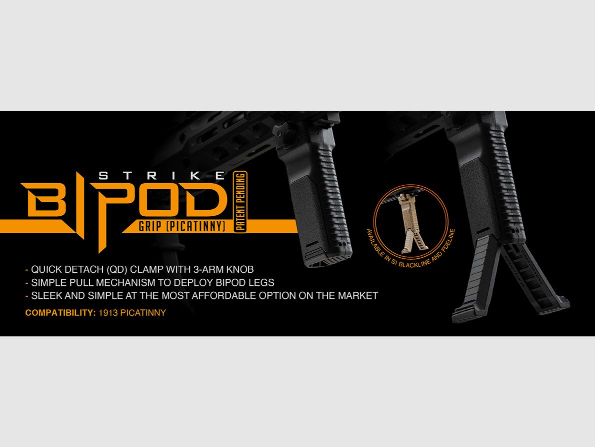 STRIKE INDUSTRIES Strike Picatinny Bipod Grip BLK, imagen 12 de 12