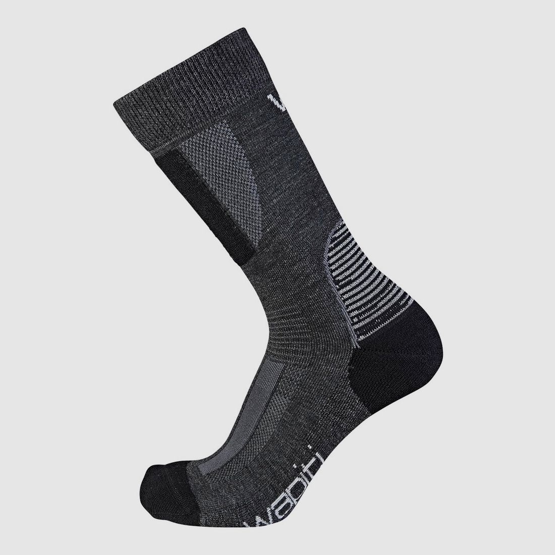 wapiti Sock S09 Trek Merino Zijde (Antraciet), afbeelding 3 van 3